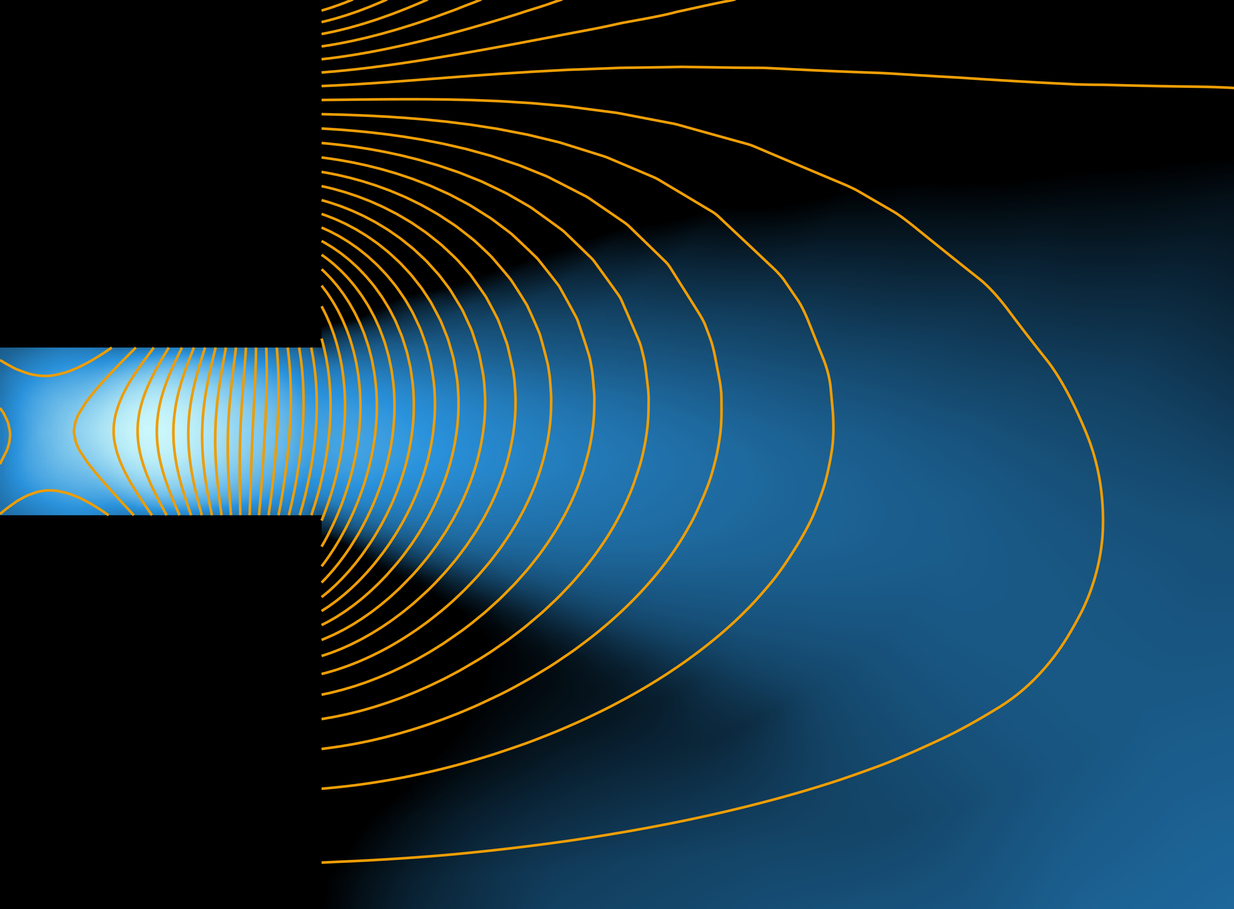 HET plasma discharge with magnetic field lines